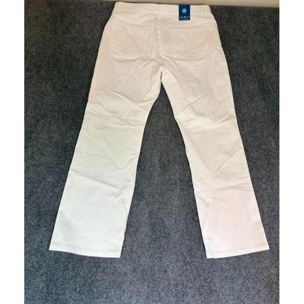 NWT Soft Surroundings Petite Straight Leg Stretch Jeans 34851 Off White Size 16P